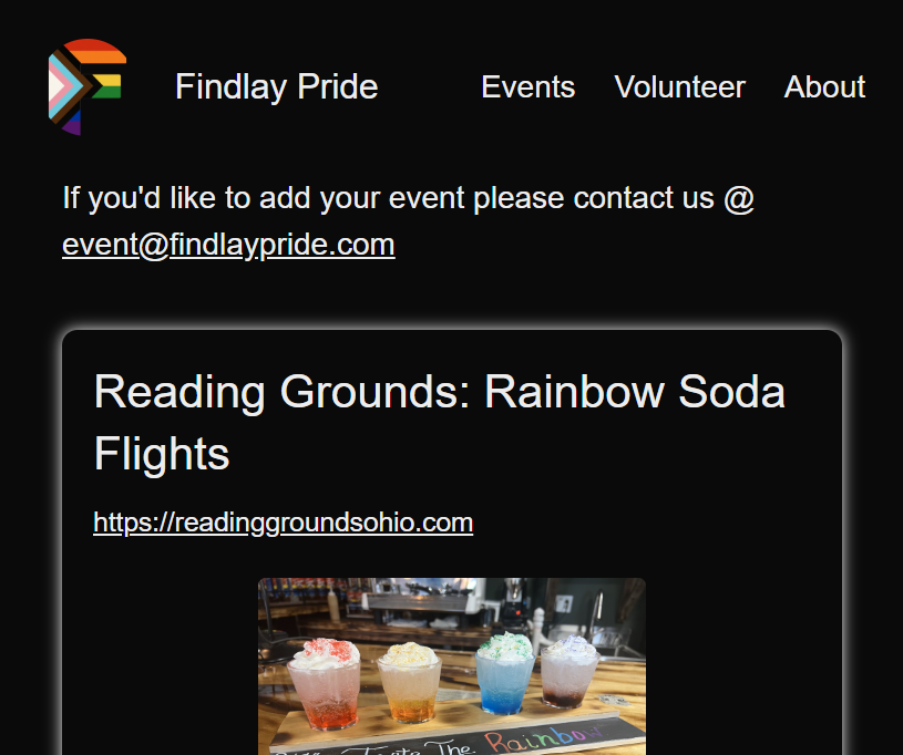 Community LGBTQ+ Event Page